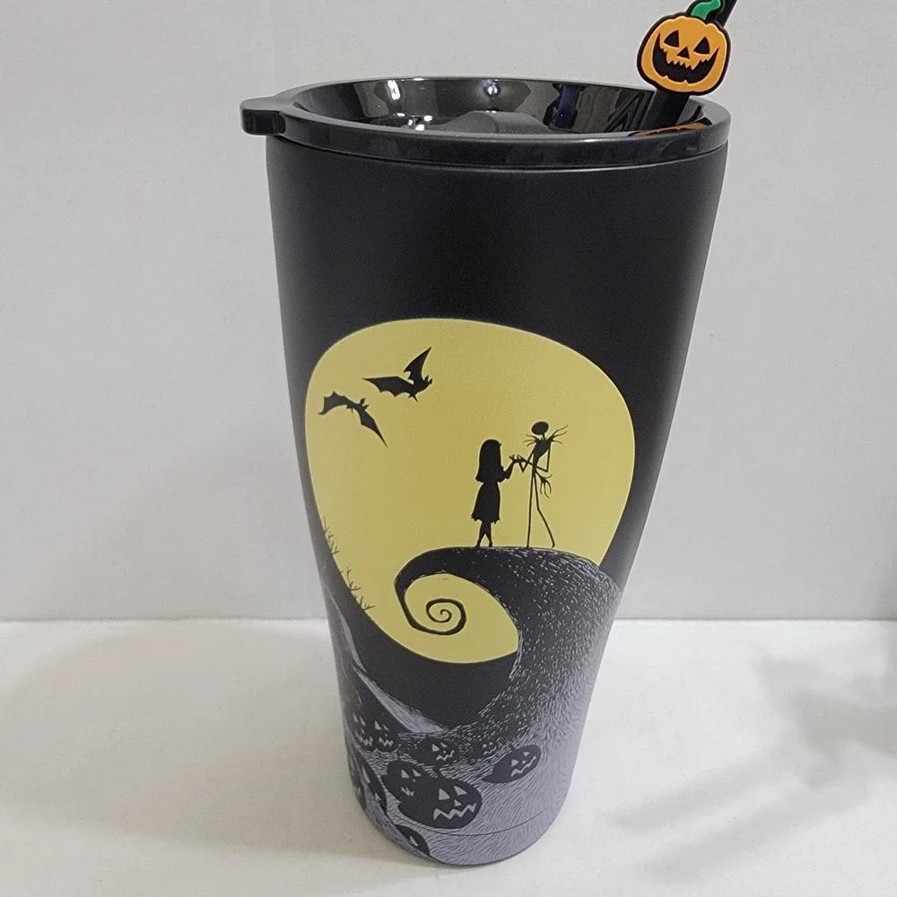 Disney The Nightmare Before Christmas Jack And Sally Iconic Spiral Hill Tumbler